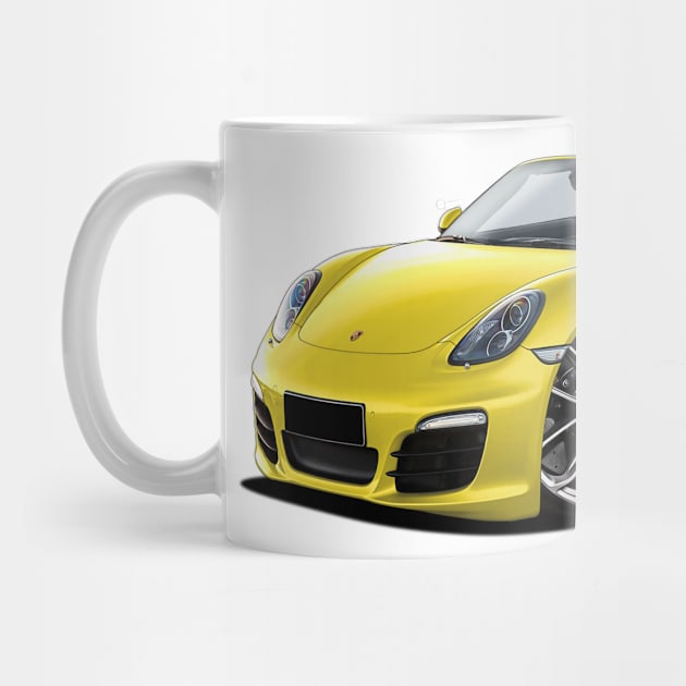Yellow Low Porsche by AmorinDesigns